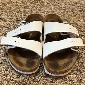Birkenstock White Sandals with Adjustable Straps